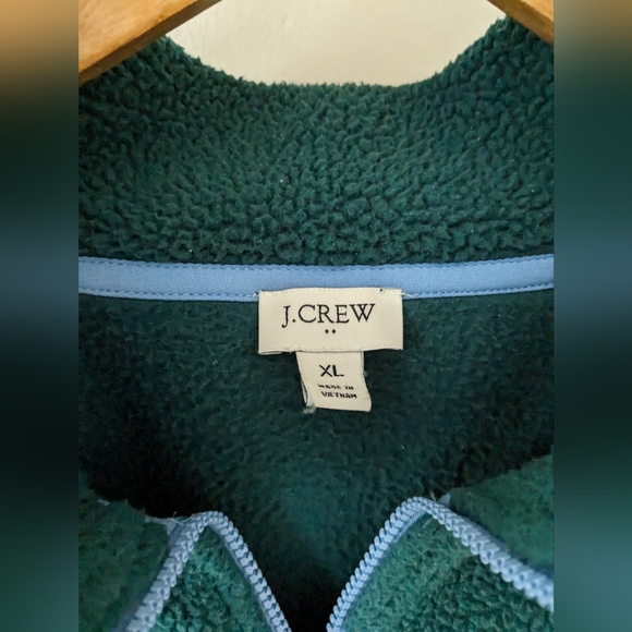 J Crew Fleece Sherpa Forest Green - Picture 5 of 11